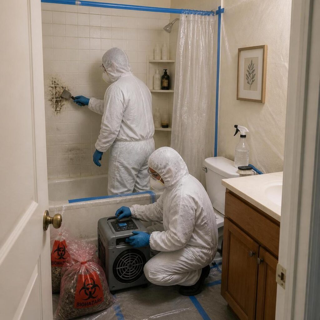 bathroom during